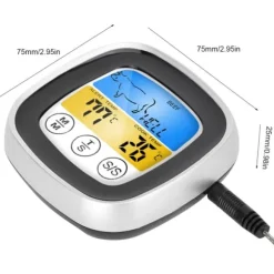 2in1 Digital Mat Kök Pekskärm Termometer Temperatur Tester Timing Tool