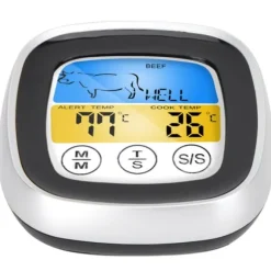 2in1 Digital Mat Kök Pekskärm Termometer Temperatur Tester Timing Tool