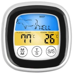 2in1 Digital Mat Kök Pekskärm Termometer Temperatur Tester Timing Tool