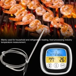 2in1 Digital Mat Kök Pekskärm Termometer Temperatur Tester Timing Tool