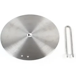 Induktionsadapterplatta - Värmefördelare - Rostfritt stål - Avtagbart handtag - 24 cm - Universell - Silver