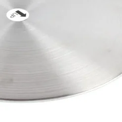 Induktionsadapterplatta - Värmefördelare - Rostfritt stål - Avtagbart handtag - 24 cm - Universell - Silver