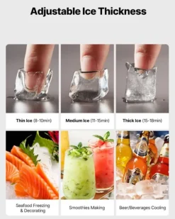 Industriell ismaskin - Ismaskinshuvud - 181 kg/dygn - Rostfritt stål - Självrengöring - Tjockleksjustering - Endast huvud