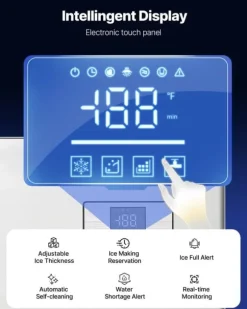 Industriell ismaskin - Ismaskinshuvud - 181 kg/dygn - Rostfritt stål - Självrengöring - Tjockleksjustering - Endast huvud