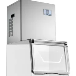 Industriell ismaskin - Ismaskinshuvud - 181 kg/dygn - Rostfritt stål - Självrengöring - Tjockleksjustering - Endast huvud