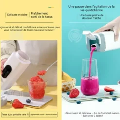 INN Elektrisk citruspress 420 ml kan pressa juice för att göra milkshakes och rengöra automatiskt med digital display.