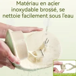 INN Elektrisk skalare 1000mah 9W Multifunktionell frukt skalare automatiskt laddning Avtagbar blad Lätt att rengöra