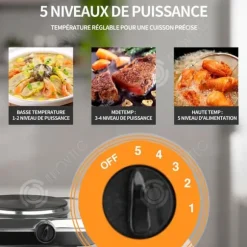 INN Häll dubbelbrännare elspis 2500w Multifunktionell elspis 48x28x6cm multifunktionell silver