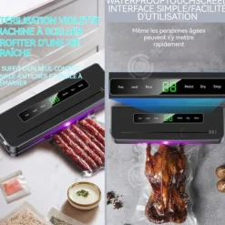 INN Maskin sous vide 120W med 50 vakuumförpackningar kraftfull förvaring maskin sous vide automatisk avtagbar multifunktionell