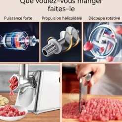 INN Multifunktionell köttkvarn 34 x 15 cm Aluminiumlegering Effekt på 300 W Kan bearbeta olika ingredienser Såsmaskin