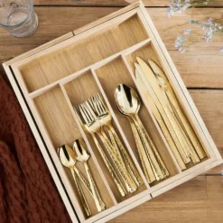 Insats | BAMBUE | för justerbar besticklåda | 37x31 cm | 815855