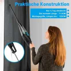 INSE R3S blå sladddammsugare – 2-i-1 handdammsugare & golvdammsugare med HEPA-filter