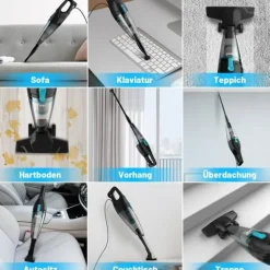 INSE R3S blå sladddammsugare – 2-i-1 handdammsugare & golvdammsugare med HEPA-filter