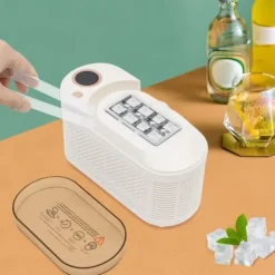 Isbitsmaskin - Mini bordsmodell - Kompakt - 12V bilkabel - För hem, bil och resa - Med istång - Vit