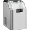 Isbitsmaskin med dispenser – 20 kg/24 h, 2,1 L vattentank, silver