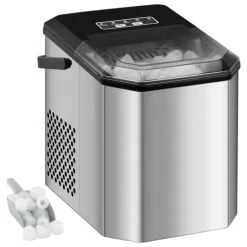 Isbitstillverkare, Bärbar Design, Självrengörande Funktion,Silver