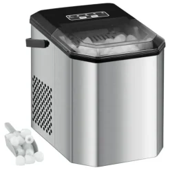 Isbitstillverkare, Bärbar Design, Självrengörande Funktion,Silver