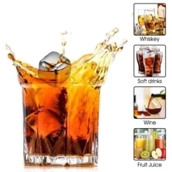 Iskuber - LUNAVO - Rostfritt stål - Set med 8 - Återanvändbara - För Whisky och Cocktails