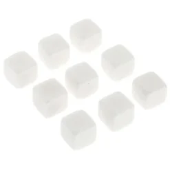 Iskuber för Whisky, kylstenar för vin, granit Whisky-stenar, Champagne 9 delar VIT