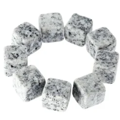 Iskuber för Whisky, kylstenar för vin, granit Whisky-stenar, Champagne 9 delar VIT