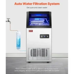 Ismaskin, 36 isbitar, 36x43x74 cm, rostfritt stål