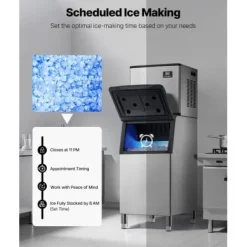 Ismaskin, 181,4 kg/24h, 136 kg förvaring, 580x668x1105 mm, rostfritt stål