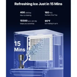 Ismaskin, 181,4 kg/24h, 136 kg förvaring, 580x668x1105 mm, rostfritt stål