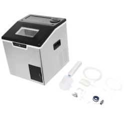 Ismaskin, Krossad Is och Isbit Funktion, LCD Skärm,Silver