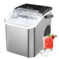 Ismaskin, Snabb Isproduktion, Automatisk Rengöringsfunktion,EU, Silver