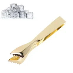 Istänger Livsmedelskvalitet Tjockare Rostfritt Stål Förhindrar Halkning Socker Matpincett För Hemkök Bar Förgylld