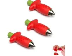 Jordgubbsställ - fy - 3 St - Rostfritt stål - ABS-plast - Rutschfri design