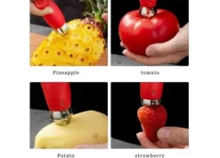 Jordgubbsställ - fy - 3 St - Rostfritt stål - ABS-plast - Rutschfri design