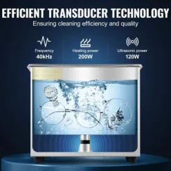 JPS-20A Ultrasoundrengörare 3L, digital display, rostfritt stål, för smycken och ultraljudsrengöring.