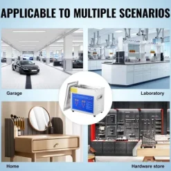 JPS-20A Ultrasoundrengörare 3L, digital display, rostfritt stål, för smycken och ultraljudsrengöring.