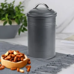 Järn tebladburk för matnötter med silikonring för hushållsbruk