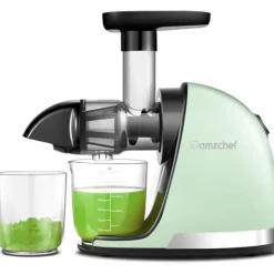 Juicemaskin - AMZCHEF - Modell ZM1501 - Omvänd tuggfunktion - Grön - BPA-fri