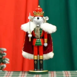 Jul Nötknäpparen Mus Kung Skrivbordsprydnad Staty Nötknäppare Docka