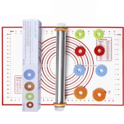 Justerbar Kavel i Rostfritt Stål - Perfekt för Deg, Bakverk och Pizza