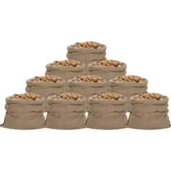 Jutesäckar 10-pack för förvaring och transport | 100% jute | 100x110 cm | 340 gsm