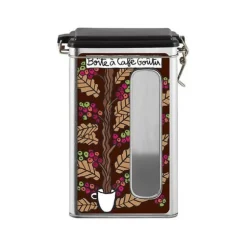 Kaffeburk (hermetisk) med fönster modell Kaffe smakfull - Bakom dörren (DLP)