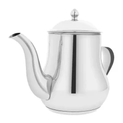 Kaffekanna i rostfritt stål med kapacitet 1L, med utgjutningspip och lock, Silver Signature.