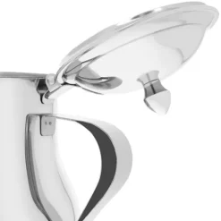 Kaffekanna i rostfritt stål med kapacitet 1L, med utgjutningspip och lock, Silver Signature.