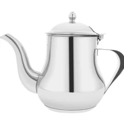 Kaffekanna i rostfritt stål med kapacitet 1L, med utgjutningspip och lock, Silver Signature.