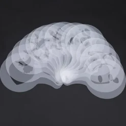 Kaffeschabloner i plast - 16 st, Latte Cappuccino dekorationsverktyg