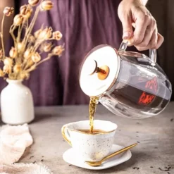 Kaffe/tebryggare 0,60L fransk press roséguld KLAUSBERG KB-7722