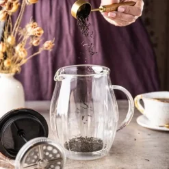 Kaffe/tebryggare 0,60L fransk press roséguld KLAUSBERG KB-7722