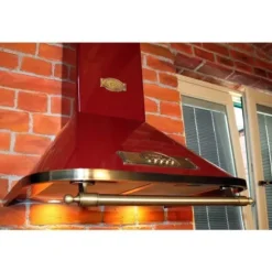 Kaminhuv - Kaiser - Empire-modell - 90 cm - Färg Bordeaux - Oberoende belysning