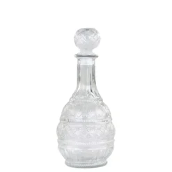 Karaff m mönster H28/Ø12 cm klar Chic Antique