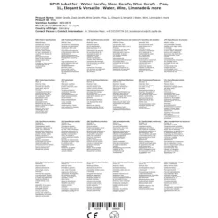 Karaff, vinkaraff, vattenkaraff, glaskaraff - Pisa, 1 l