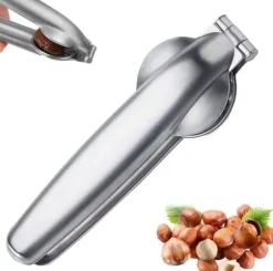 Kastanjetång, nötknäpparmetall, kastanjetång, rostfritt stål, hasselnötsöppnare, kastanjskärare, valnötstångsöppnare